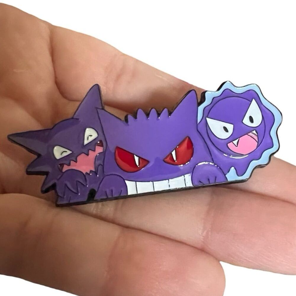 Pokemon Ghost Types Gengar Haunter Ghastly Enamel Pin